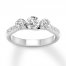 Three-Stone Diamond Ring 1 ct tw 14K White Gold