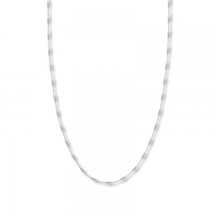 16" Cable Chain Necklace 14K White Gold Appx. .8mm