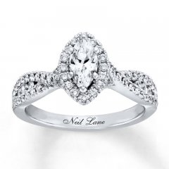 Neil Lane Engagement Ring 7/8 ct tw Diamonds 14K White Gold