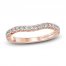 Monique Lhuillier Bliss Diamond Contour Wedding Band 1/3 ct tw Round-cut 18K Rose Gold