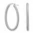 Hoop Earrings 14K White Gold 45mm