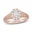 Neil Lane Diamond Engagement Ring 3/4 ct tw Oval/Round 14K Rose Gold