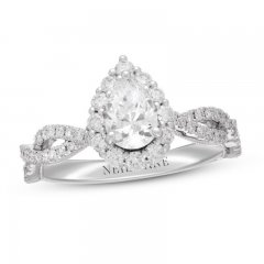 Neil Lane Diamond Engagement Ring 1-1/4 ct tw Pear/Round 14K White Gold