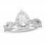 Neil Lane Diamond Engagement Ring 1-1/4 ct tw Pear/Round 14K White Gold