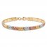 Stampato Bracelet 10K Tri-Tone Gold 7.25"