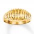 Ribbed Dome Ring 14K Yellow Gold