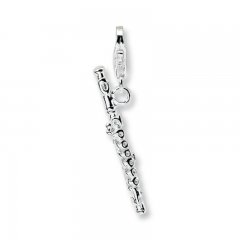 Flute Charm Sterling Silver