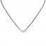 Diamond Necklace 1/3 ct tw 10K White Gold/Stainless Steel