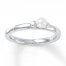 Stackable Heart Ring Cultured Pearl Sterling Silver