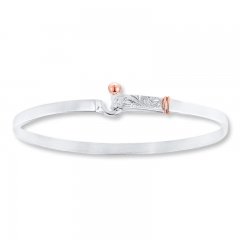 Bangle Bracelet Sterling Silver 14K Rose Gold