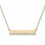 "Courage" Diamond Bar Necklace 1/20 ct tw 10K Yellow Gold