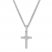 Diamond Cross Necklace 1/10 ct tw Round-cut 10K White Gold