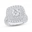 Multi-Diamond Engagement Ring 2 ct tw Round-cut 14K White Gold