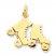 Roller Skates Charm 14K Yellow Gold