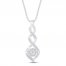 Diamond Necklace 1/10 ct tw Sterling Silver 18"