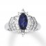 Lab-Created Sapphire Ring Sterling Silver