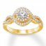 Diamond Engagement Ring 5/8 ct tw Round-cut 14K Yellow Gold