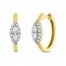 Forever Connected Diamond Hoop Earrings 3/8 ct tw Pear/Round 10K Yellow Gold