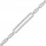 Diamond Paperclip Bracelet 1/3 ct tw Sterling Silver 7.25"