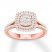 Diamond Engagement Ring 1/3 ct tw Round-cut 10K Rose Gold