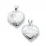 Reversible Heart Locket 14K White Gold