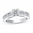 Diamond Engagement Ring 1-1/4 ct tw Round-cut 14K White Gold