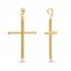 Tube Cross Charm 14K Yellow Gold