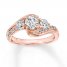 Diamond Engagement Ring 1-3/8 ct tw Round-cut 14K Rose Gold