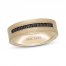 Neil Lane Men's Black Diamond Wedding Band 1/6 ct tw 14K Yellow Gold