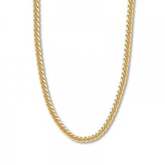 22" Cuban Chain Necklace 14K Yellow Gold Appx. 7.3mm