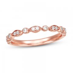 Diamond Wedding Band 1/10 ct tw 14K Rose Gold