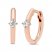 Diamond Solitaire Huggie Hoop Earrings 1/5 ct tw Round-cut 10K Rose Gold