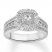 Diamond Engagement Ring 1-1/2 ct tw Princess/Round 14K Gold