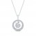 Diamond Best Teacher Necklace 1/6 ct tw Round/Baguette Sterling Silver 18"