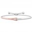 Love + Be Loved Bolo Bracelet Sterling Silver/10K Rose Gold