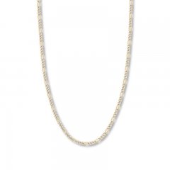 20" Figaro Chain Necklace 14K Two-Tone Gold Appx. 3.2mm