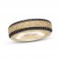 Neil Lane Men's Black Diamond Wedding Band 1/2 ct tw Round-Cut 14K Yellow Gold