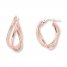 Twisted Hoop Earrings 14K Rose Gold