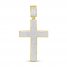 Men's Diamond Cross Pendant 1/2 ct tw Round-cut 10K Yellow Gold