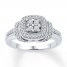 Diamond Ring 1/4 ct tw Round-cut Sterling Silver