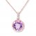 Amethyst Necklace Diamond Accents 10K Rose Gold