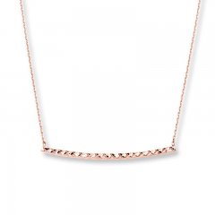 Thin Bar Necklace 14K Rose Gold