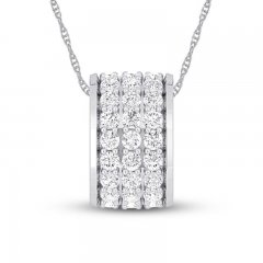 Diamond Necklace 1/2 ct tw 10K White Gold 18"