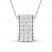 Diamond Necklace 1/2 ct tw 10K White Gold 18"