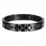 Men's Natural Black Sapphire Bracelet Stainless Steel 8.5"