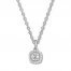 Diamond Necklace 1/4 ct tw Round-cut 10K White Gold