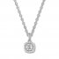 Diamond Necklace 1/4 ct tw Round-cut 10K White Gold