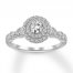 Diamond Engagement Ring 5/8 ct tw Round-cut 14K White Gold