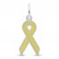 Ribbon Charm Yellow Enamel Sterling Silver