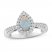 Lab-Created Opal & White Lab-Created Sapphire Ring Sterling Silver